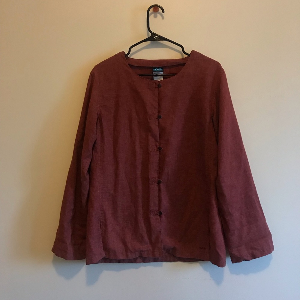 Kavu brick colored cardigan top